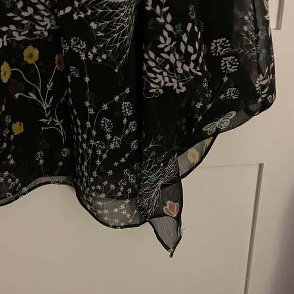 Women’s medium lined Black Floral Midi Dress - Picture 5 of 15